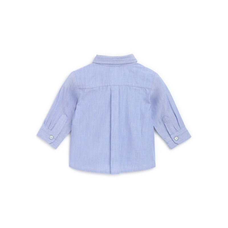 Boys Light Blue Solid Long Sleeve Shirt image number null